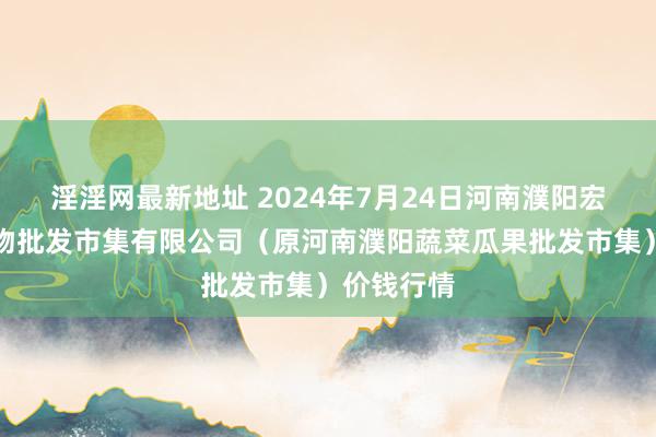 淫淫网最新地址 2024年7月24日河南濮阳宏进农副产物批发市集有限公司(原河南濮阳蔬菜瓜果批发市集)价钱行情