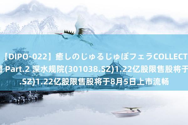 【DIPO-022】癒しのじゅるじゅぽフェラCOLLECTION50連発4時間 Part.2 深水规院(301038.SZ)1.22亿股限售股将于8月5日上市流畅