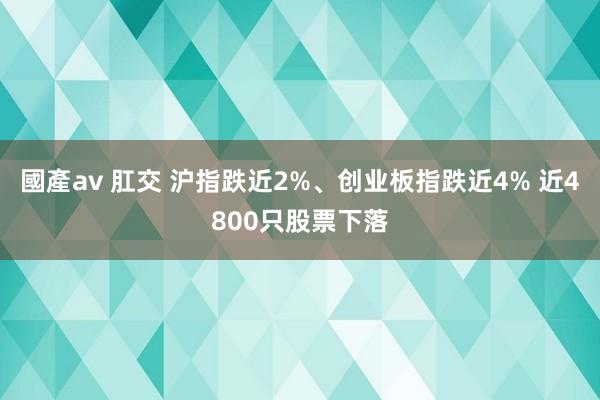 國產av 肛交 沪指跌近2%、创业板指跌近4% 近4800只股票下落